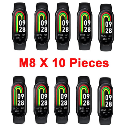 M8 Smart Band Men Sport Watch Health Heart Rate Fitness Tracker Pedometer Women Wristband Bracelet for ios Android 10 Pieces