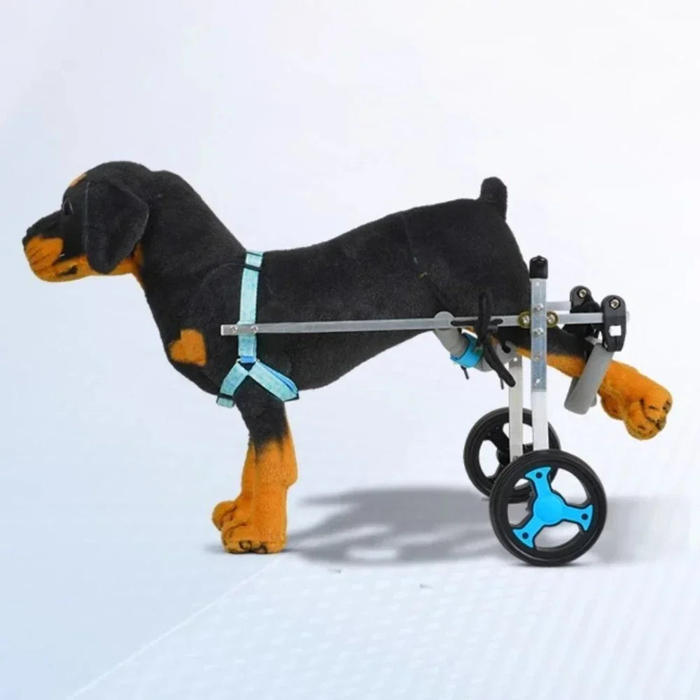 Full Support Dog Wheelchair 4 Wheels Small/Medium Pet Trolley For Dogs Light Weight Metal Disabled Rehabilitation Assist Cart