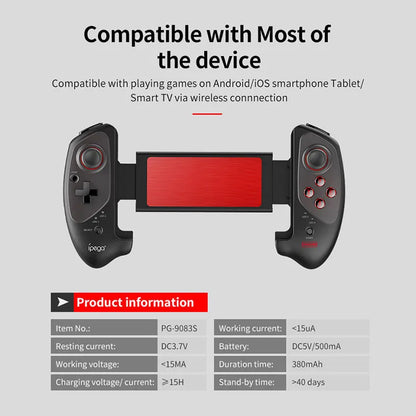 Ipega PG-9083S Gamepad Bluetooth Wireless Joystick for Android IOS MFI Games TV Box Tablet ipad Stretchable Controller HandHeld