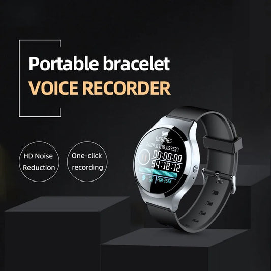 Mini Sound Activated Digital Voice Recorder Watch4-32GB HD Noise Cancel Smart Audio Recorder Mini Usb Disk Dictaphone Mp3 Player