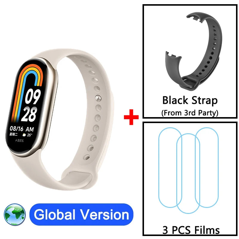 Global Version Xiaomi Mi Smart Band 8 Blood Oxygen 1.62'' AMOLED Display Fitness Tracker Smart Bracelet Wristband MIBand Fashion