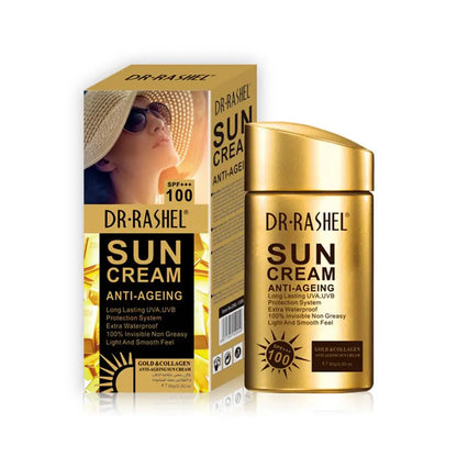 Dr. Rashel Sun Cream Anti-Ageing SPF 100+++ Facial Sunscreen Cream Olar Blocker Moisturizing Refreshing Not Greasy Protector