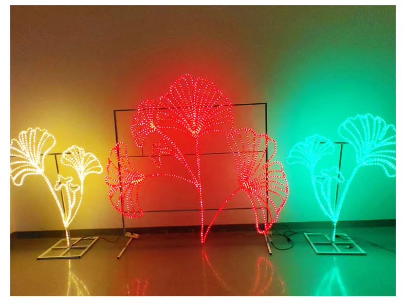 Custom Design Simulated Plant Christmas Home Wedding Party Garden Lawn Decoration Led Lighting