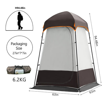 Portable Outdoor Privacy Shower Tent Double-Layer Sun Shelter for Camping Dressing Changing Room Toilet Hiking Fishing Picnic