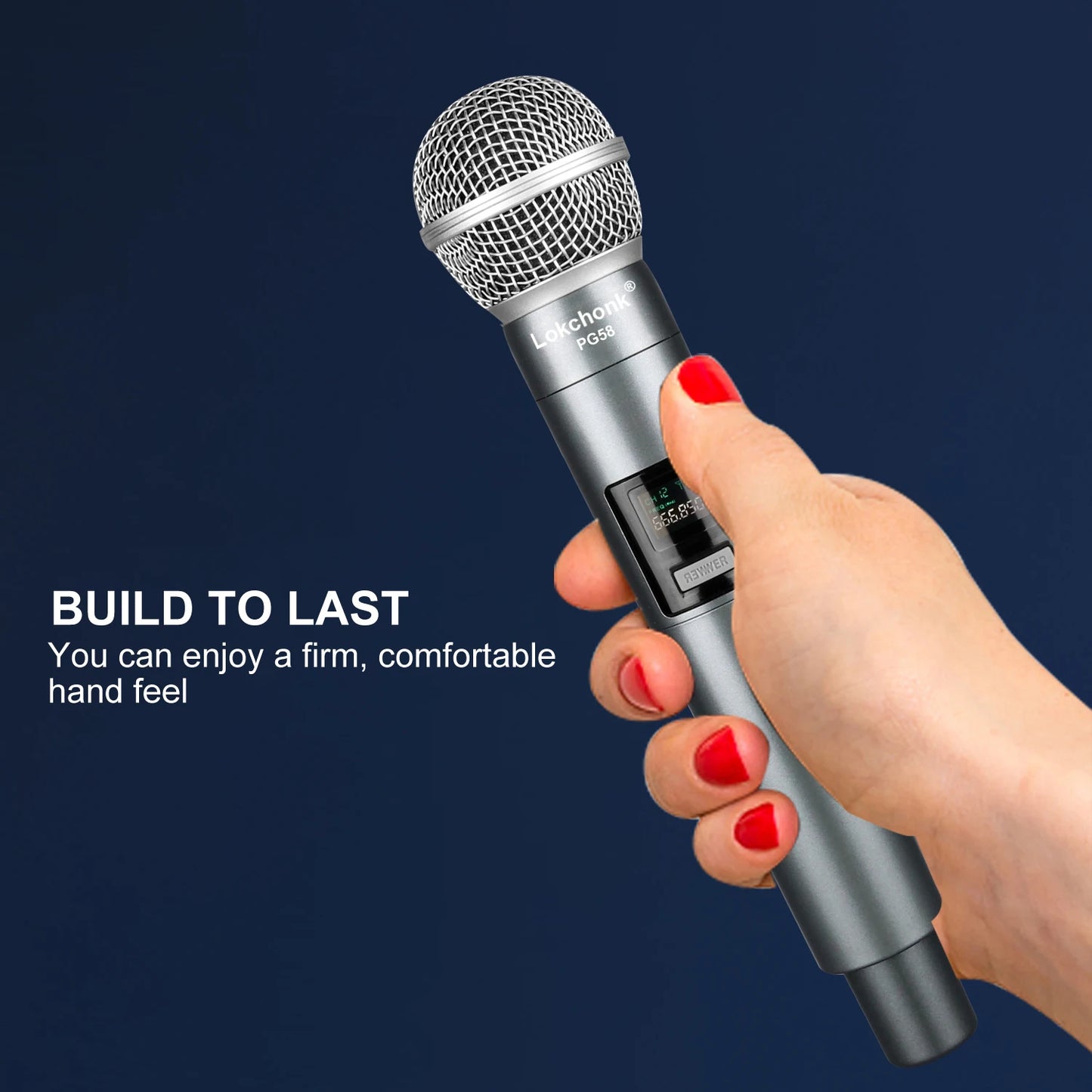 PG58 Professional Wireless Microphone 2 Channels UHF Fixed Frequency Handheld Mic Micphone For Party Karaoke Church Show Meeting