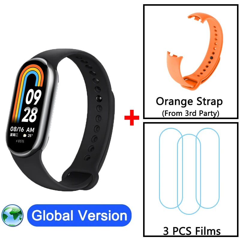 Global Version Xiaomi Mi Smart Band 8 Blood Oxygen 1.62'' AMOLED Display Fitness Tracker Smart Bracelet Wristband MIBand Fashion