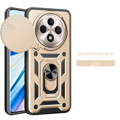 Reno12F 5G Case Matel Ring Armor Phone Case For Oppo Reno12 F 5G Magnetic Stand Holder Cover On Opo Orro Reno 12F 12 F F12 5G