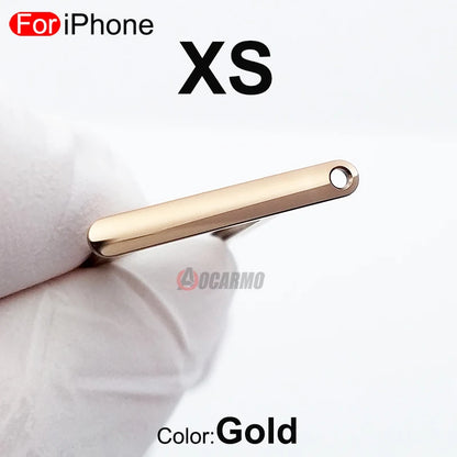 1Pcs/Lot For Apple iPhone X XS Max SIM Card Tray Stainless Steel Drawer Holder Single Dual Slot Replacement Parts