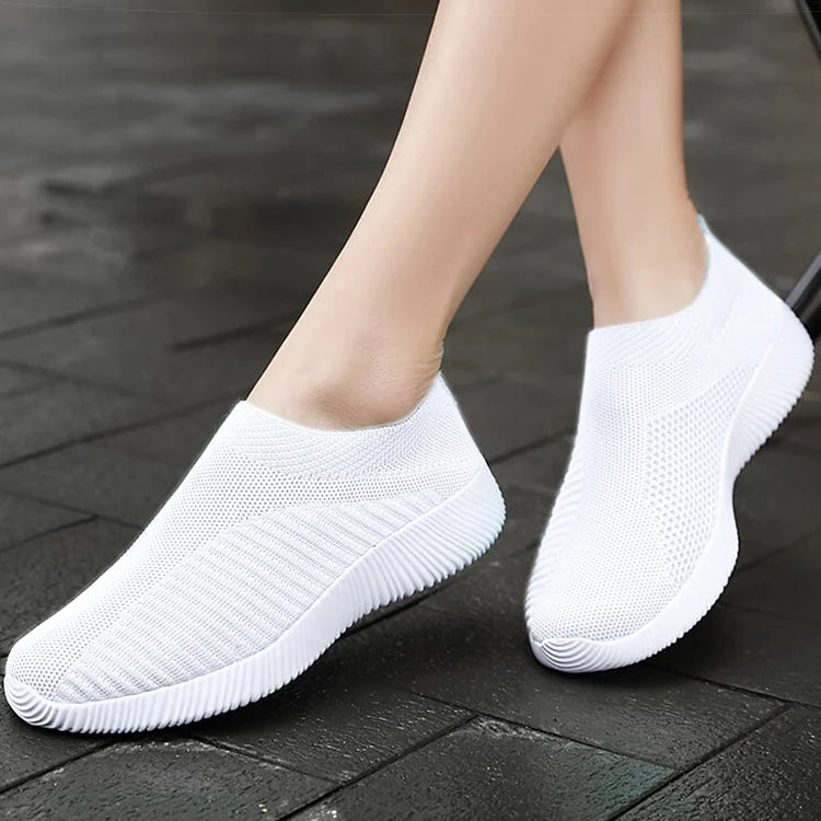 Women Shoes Breathable Flats Elastic Flat Shoes For Women Sneakers Zapatos Mujer Spring Summer Footwear Lightweight Sports Shoes