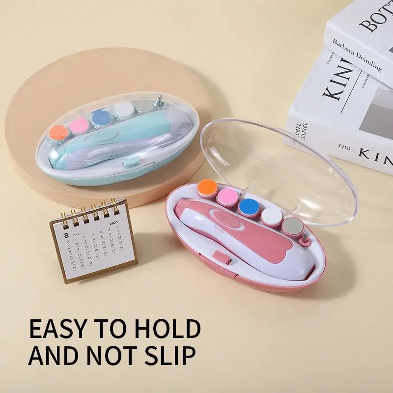 1 PCS 6 Grinding Head Multi-functional Baby Electric Nail Sharpener Children's Nail Sharpener Anti-pinch Meat Gift For Newborns