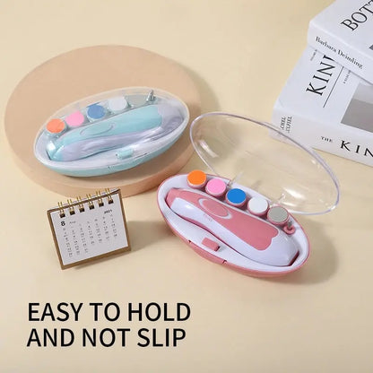 1 PCS 6 Grinding Head Multi-functional Baby Electric Nail Sharpener Children's Nail Sharpener Anti-pinch Meat Gift For Newborns