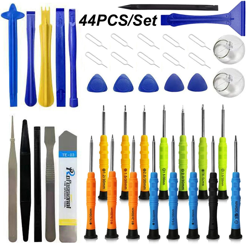 28/37/44 in1 Screw Screwdriver Spudger Pry Opening Repair Tool Kit For Mobile Phone iPhone Android Replacement DIY Hand Tools