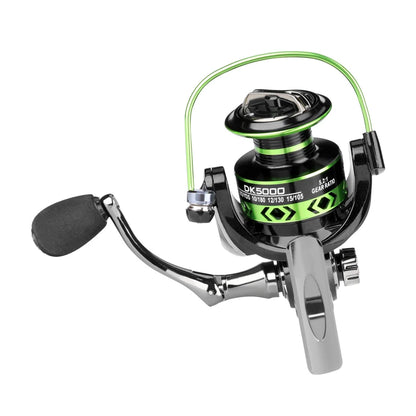 2024 New All-Metal Black Green Fishing Reel Freshwater Seawater Dual Use Max Drag 12Kg Spinning Reel Durable Carp Fishing Tackle