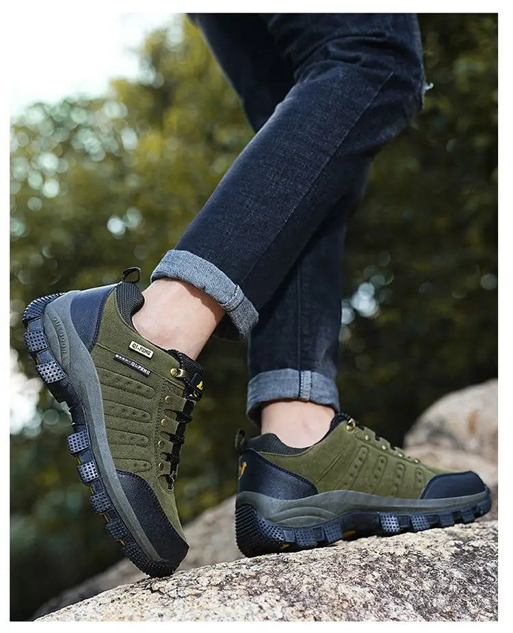 Men Casual Leather Shoes Classic Waterproof High Quality Shoes Women Climbing Shoes Outdoor Sneakers Trekking Leather Footwear