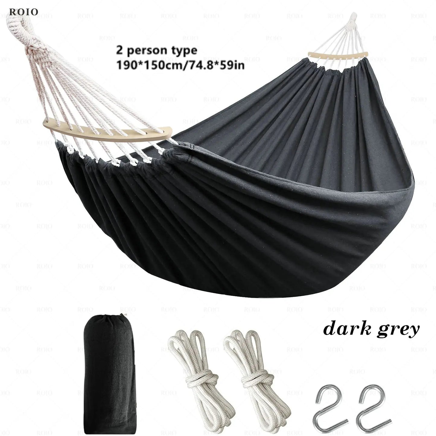 Camping Hammock Thickened Durable Fabric Canvas Single Hammocks Travel Swing Chair Hanging Bed Double Outdoor Hammock with Bag