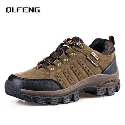 Men Casual Leather Shoes Classic Waterproof High Quality Shoes Women Climbing Shoes Outdoor Sneakers Trekking Leather Footwear