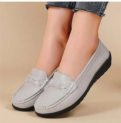 Women Flats Genuine Leather Fashion Tenis Flat Shoes Moccasins Women Shoes Slip On Women's Shoes Oxford Plus Size Zapatos Mujer