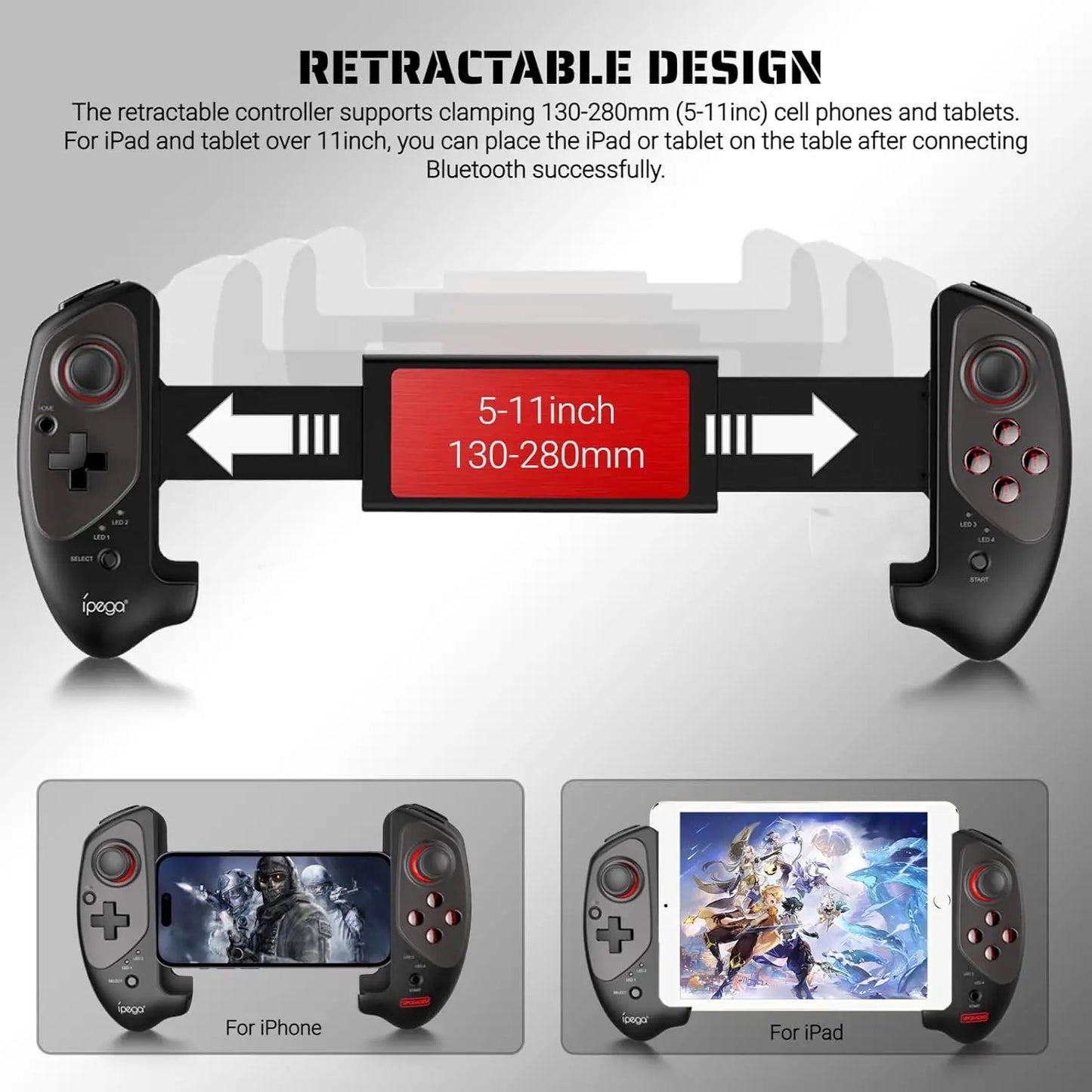 Ipega PG-9083S Game Controller Bluetooth Wireless Gamepad Controle Stretchable Joystick For iOS Android Phone Tablet TV Box PC