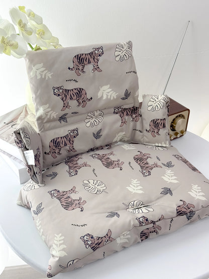 Cartoon Baby High Chair Cushion Bear Tiger Baby Back Cushion Chair Cushion Dining Chair Accessories Eating Cushion