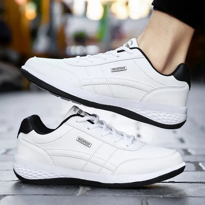 Fashion Casual Shoes Mens Outdoor Tennis Sneakers Lightweight Comfortable Lace Up PU Trainer Size Smaller Than Normals for Men