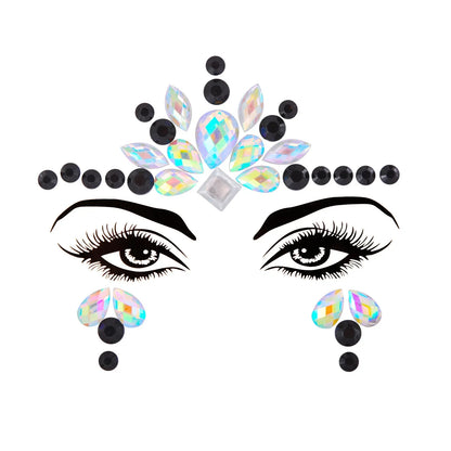 Sexy Face Tattoo Stickers Glitter Fake Tattoos Rhinestones for Woman Temporary Tattoos Party DIY Kids Holiday Face Jewels Tattoo