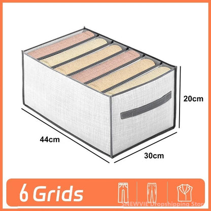 Folded Pants Organizer Closet Clothes Storage Box Adjustable Drawer Separator Underwear Bra Organizer Wardrobe Clothes Organizer