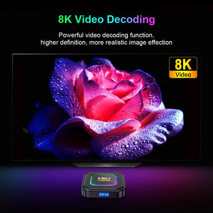 HK1 RBOX K8 Android 13 TV BOX RK3528 4G 32G 64G 128G 5G WIFI6 4K 8K 3D BT Smart TVBOX Google Global Media Player Set Top BOX