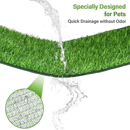 Artificial Grass Dog Potty Pad - Easy ToClean, Odor Resistant,Indoor/OutdoorPet Training Solution