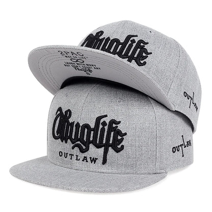 1 Pcs Fashion Fastball CAP Thuglife Embroidery Hiphop Baseball Cap Snapback Hat Adult Outdoor Casual Sun Casual Bone Adjustable