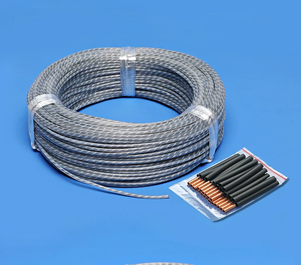 Upgraded heating cable transparent floor heating wire 100m 12K 33 ohm / M carbon electric heating cable