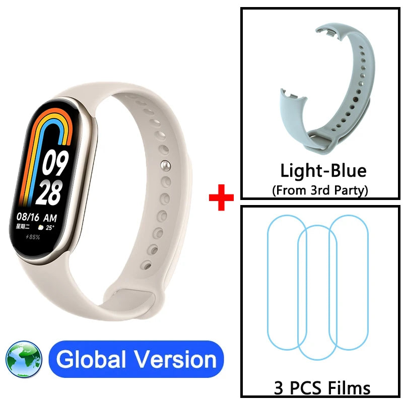 Global Version Xiaomi Mi Smart Band 8 Blood Oxygen 1.62'' AMOLED Display Fitness Tracker Smart Bracelet Wristband MIBand Fashion