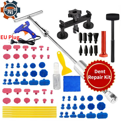 Auto Paintless Dent Repair Tools EU Plug Glue Gun Car Dent Repair Kit Dent Removal Kit Dent Remover Dent Puller for Cars Vehicle