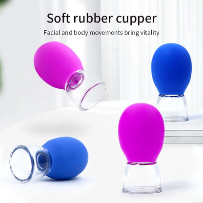 Vacuum Cupping Glass Jar Cellulite Massager For Face Acupuncture Hijama Suction Cup Slimming Fat Burning Health Care Face Sucker