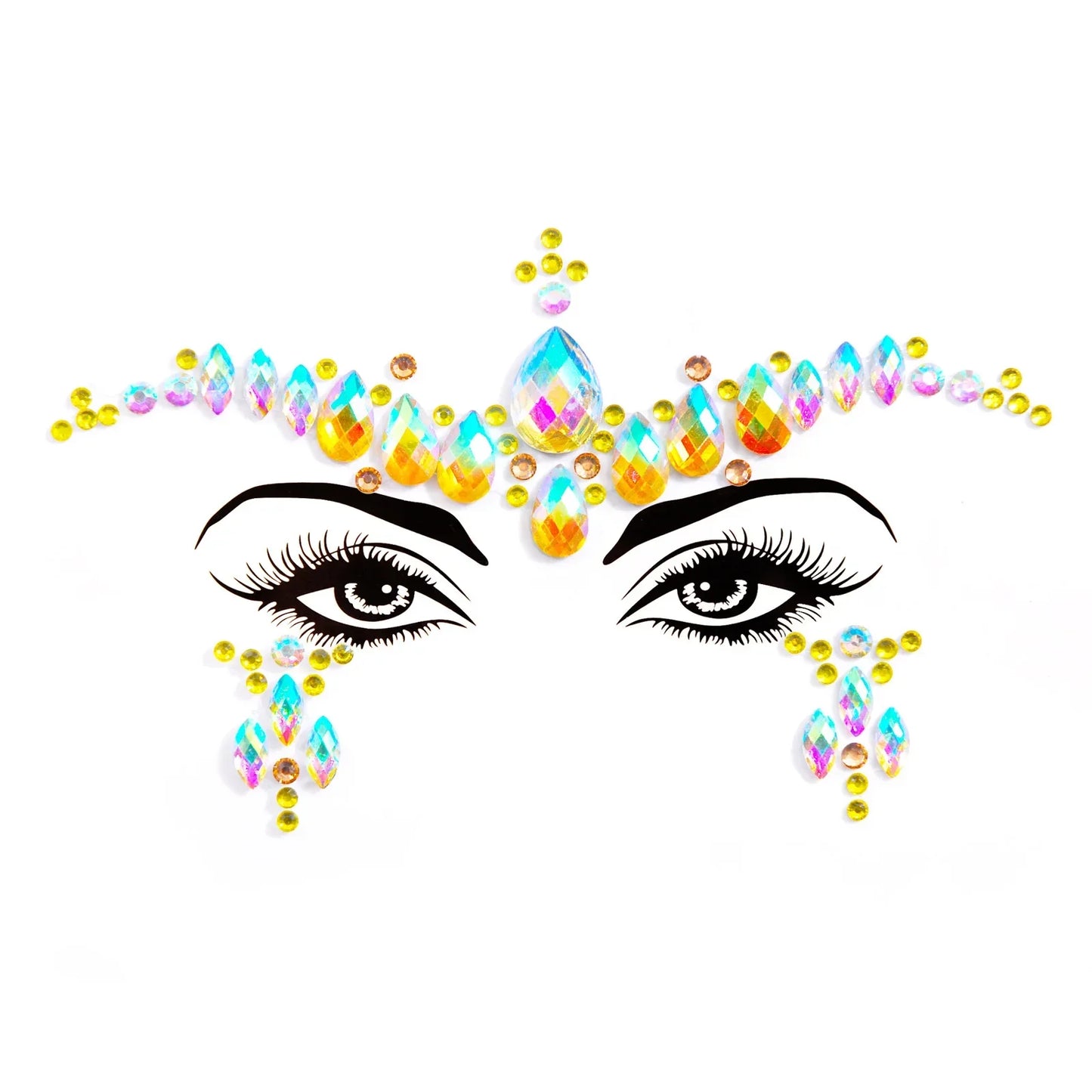 Sexy Face Tattoo Stickers Glitter Fake Tattoos Rhinestones for Woman Temporary Tattoos Party DIY Kids Holiday Face Jewels Tattoo