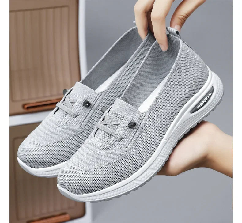 2024 Women's Casual Shoes Fashion Breathable Walking Flat Bottom Sports Shoes Women's Fitness Large Pink Women's Shoes 36-43