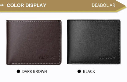 Pu Leather Men Short Wallet Thin Style Folding Young Men Credit Card Holder Wallet