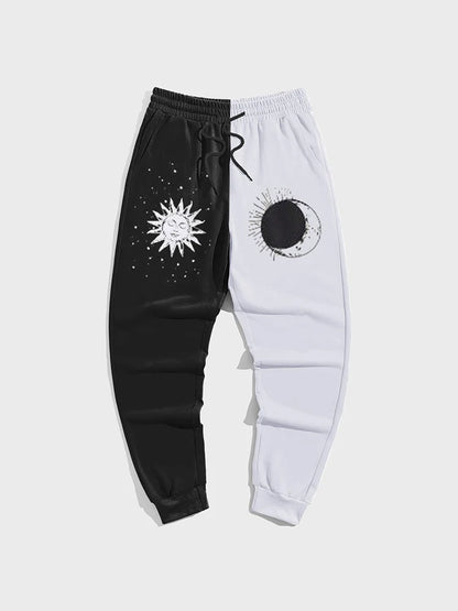 Black White Graffiti Man Pants Fashion Gym Sweatpants Korean Popular Clothe Hip Hop 3D Print Y2k Men's Clothing Winter Trousers