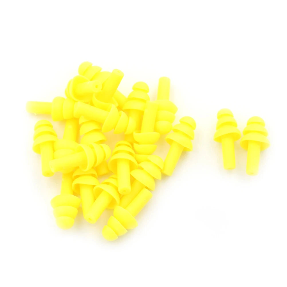 20Pcs Silicone Ear Plugs Sleep Earplugs Noise Reduction Swimming Earplugs With Rope For Diving Underwater Ear Plugs