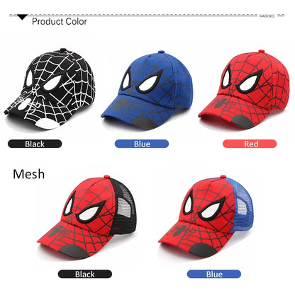 Disney Spiderman Baseball Cap For Boys Girls Baby Baseball Caps Cartoon Cotton Summer Breathable Sun Hat Children Hip Hop Hats