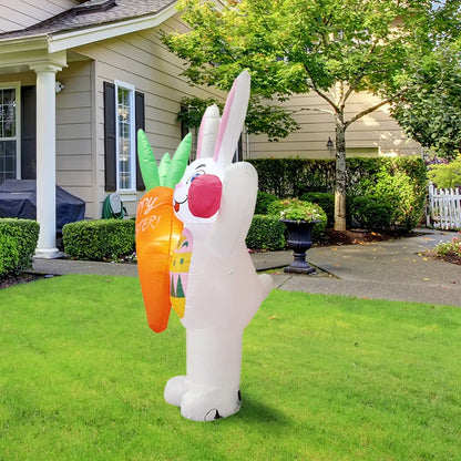 2024 Happy Easter Celebration Decoration LED Light Giant Easter Egg Bunny Rabbit Inflatable Toy for Outdoor Home Garden Ornament