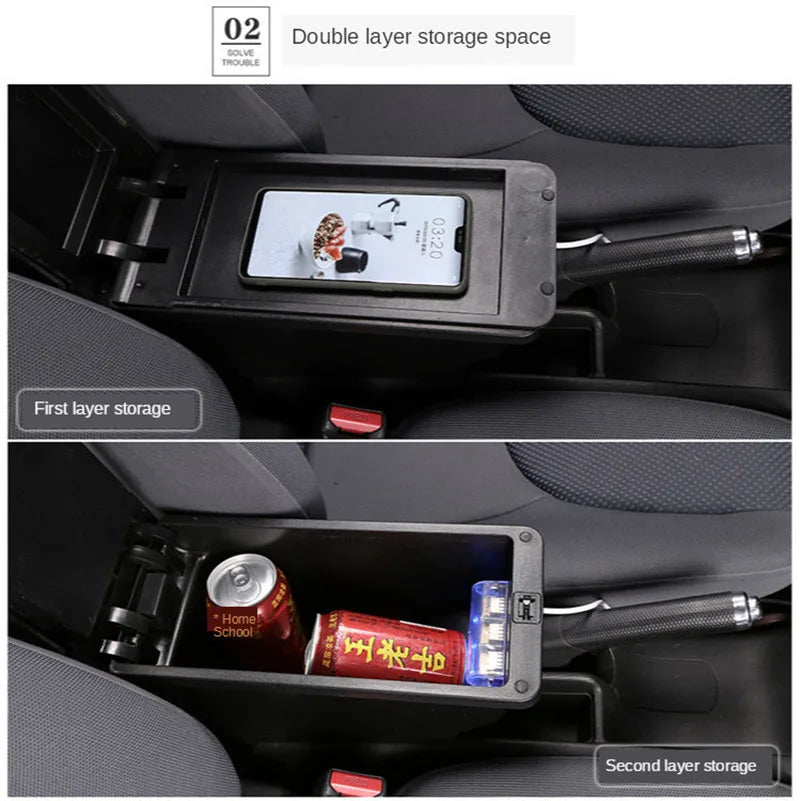 For Nissan Versa Armrest For Nissan Almera Versa Car Armrest Box Storage box Interior Dedicated Retrofit Car Accessories