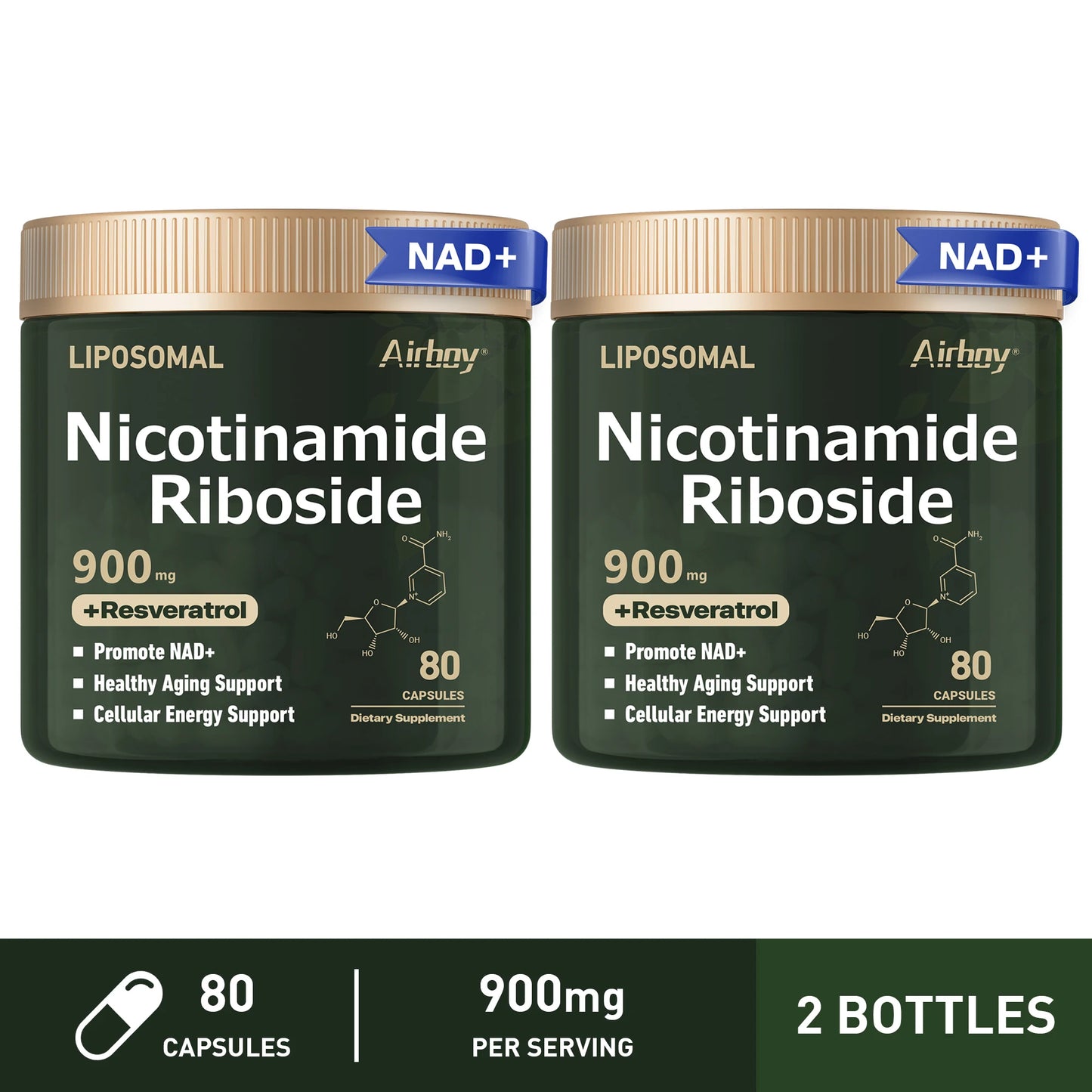 Nicotinamide Riboside - Anti-aging, Helps Boost Energy, Promotes Cell and Skin Health, Promotes Blood Circulation