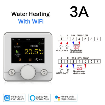 Tuya Wifi Thermostat Smart Thermostat Gas Boiler Water Floor Heating Termostato Digital Temperature Controller Smart Life Alexa