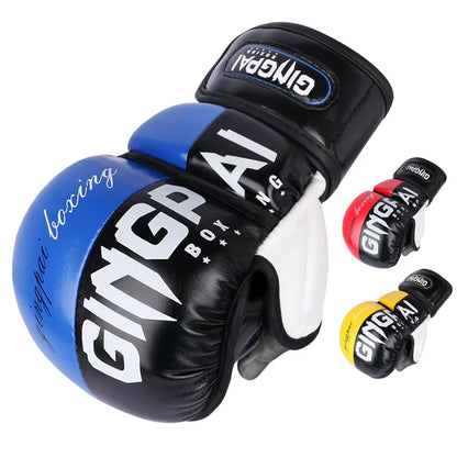 Professional MMA Half-Finger Fighting Boxing Gloves Thickened Sanda Free Fighting Mixed Martial Arts Training Gloves