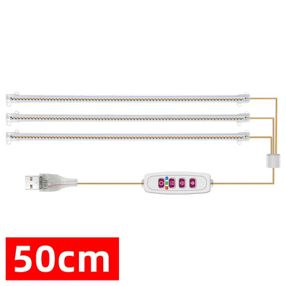 1/2/3/4 LED Grow Light Strips for Indoor Plants Red Blue Full Spectrum USB Phyto Lamp Timer Dimmable Seedlings Flower Lamp Bar