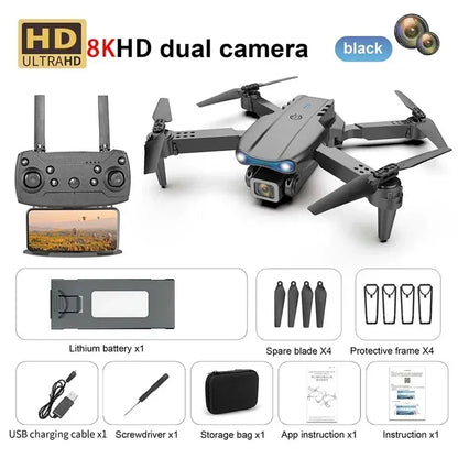 New E99 8K HD Camera Remote Control Drones Foldable Quadcopter Optical Flow Positioning Aerial Photography Remote Control Dron