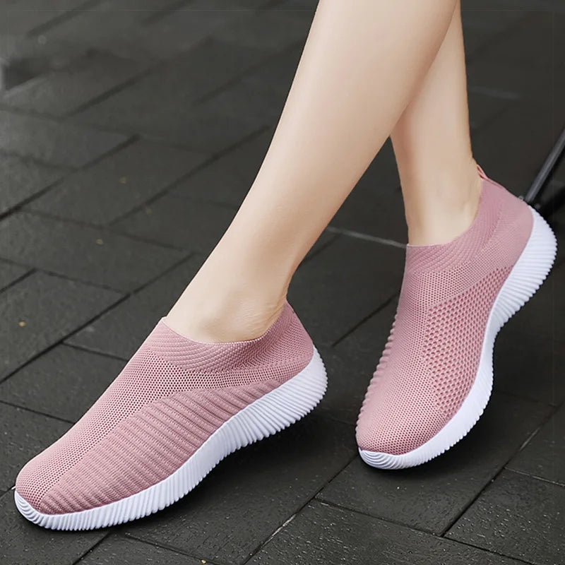 Women Sneakers Slip On Sock Shoes Women Flat Casual Sneaker Women's Sports Shoes Breather Vulcanize Shoes For Women Zapatillas