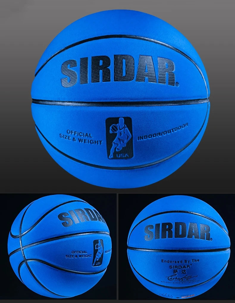 Soft Ultrafine Fiber Suede Basketball No.7 Wear-resistant Ball Anti Slip Anti Slip  Indoor and Outdoor Specialized Basketball