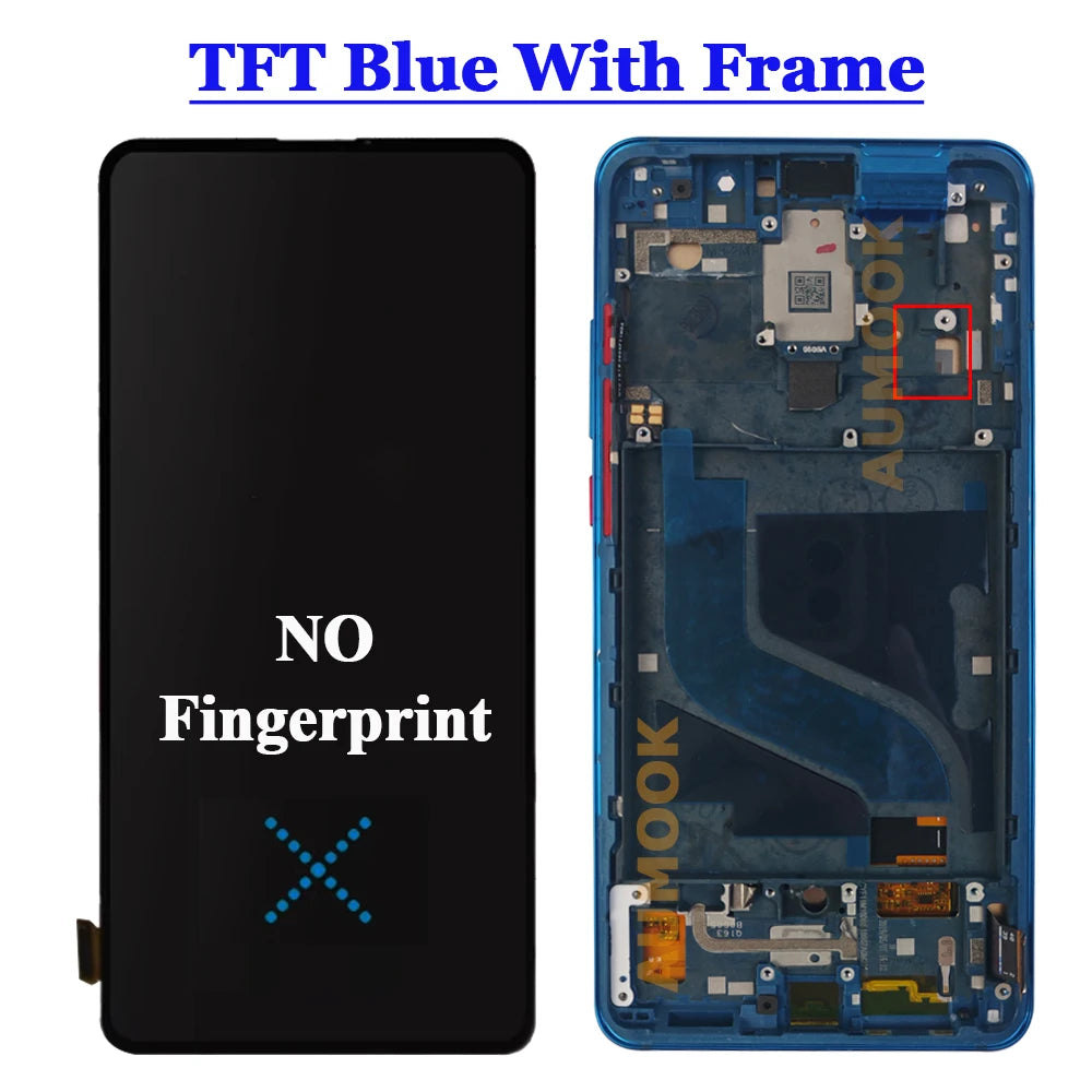 6.39" AMOLED For Xiaomi MI 9T Pro/MI 9T LCD Display Touch Screen Digitizer Assembly With Frame for Xiaomi Redmi K20 Pro /K20 LCD