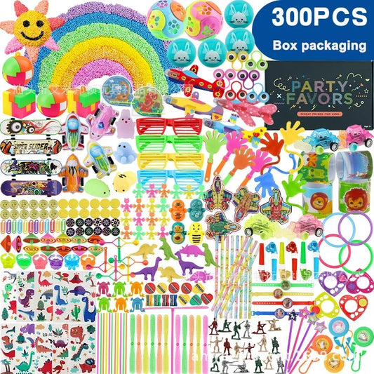 30/200/300PCS Party Favors Toy Assortment Giveaway Pinata Filler Bulk Toys for Kids Birthday Party Present Souvenir Toys Gift